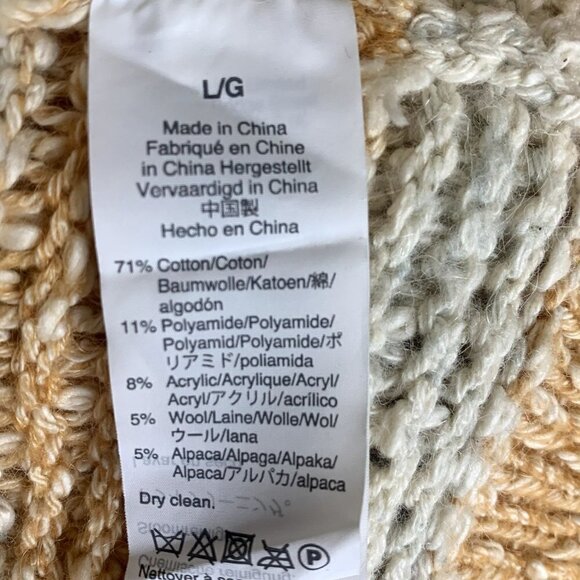 Madewell Slauchy Open Knit Pull Over Grandpa Sweater L - Picture 7 of 7